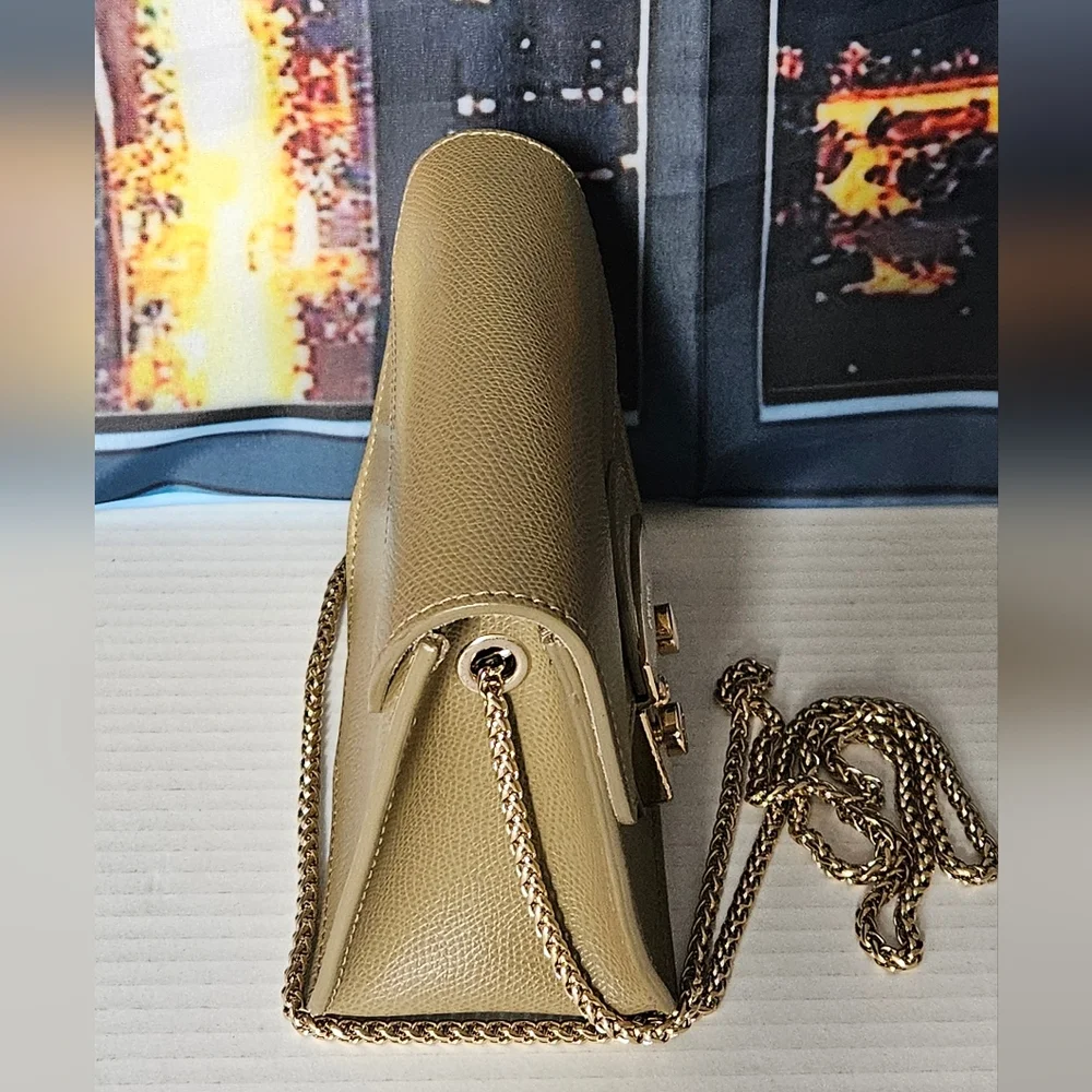 Furla Olive Green Metropolis Crossbody Bag Includes Dust Bag EUC - Picture 7 of 9
